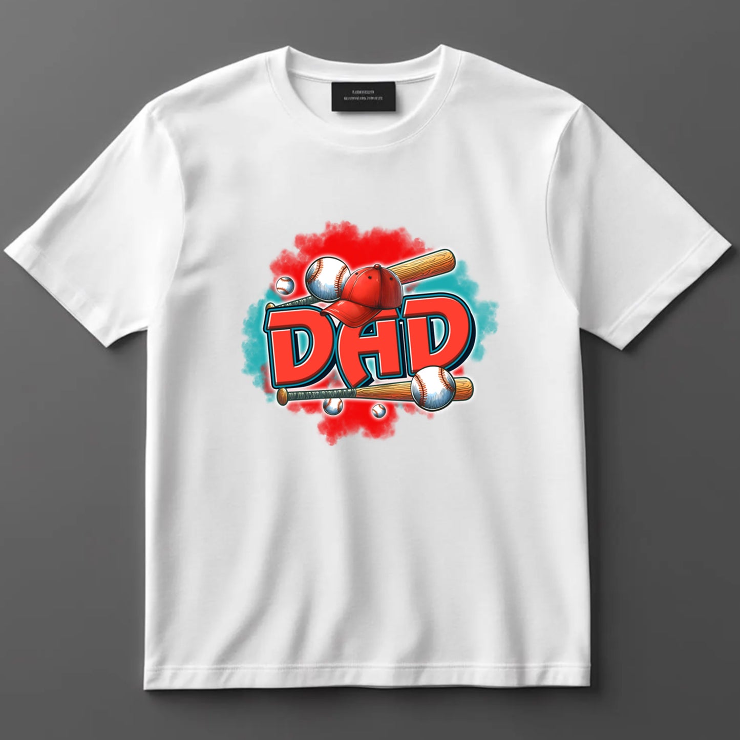 Dad DTF Transfer Iron On Heat Transfer - Ready to Press, Baseball Dad DTF Transfer 9054