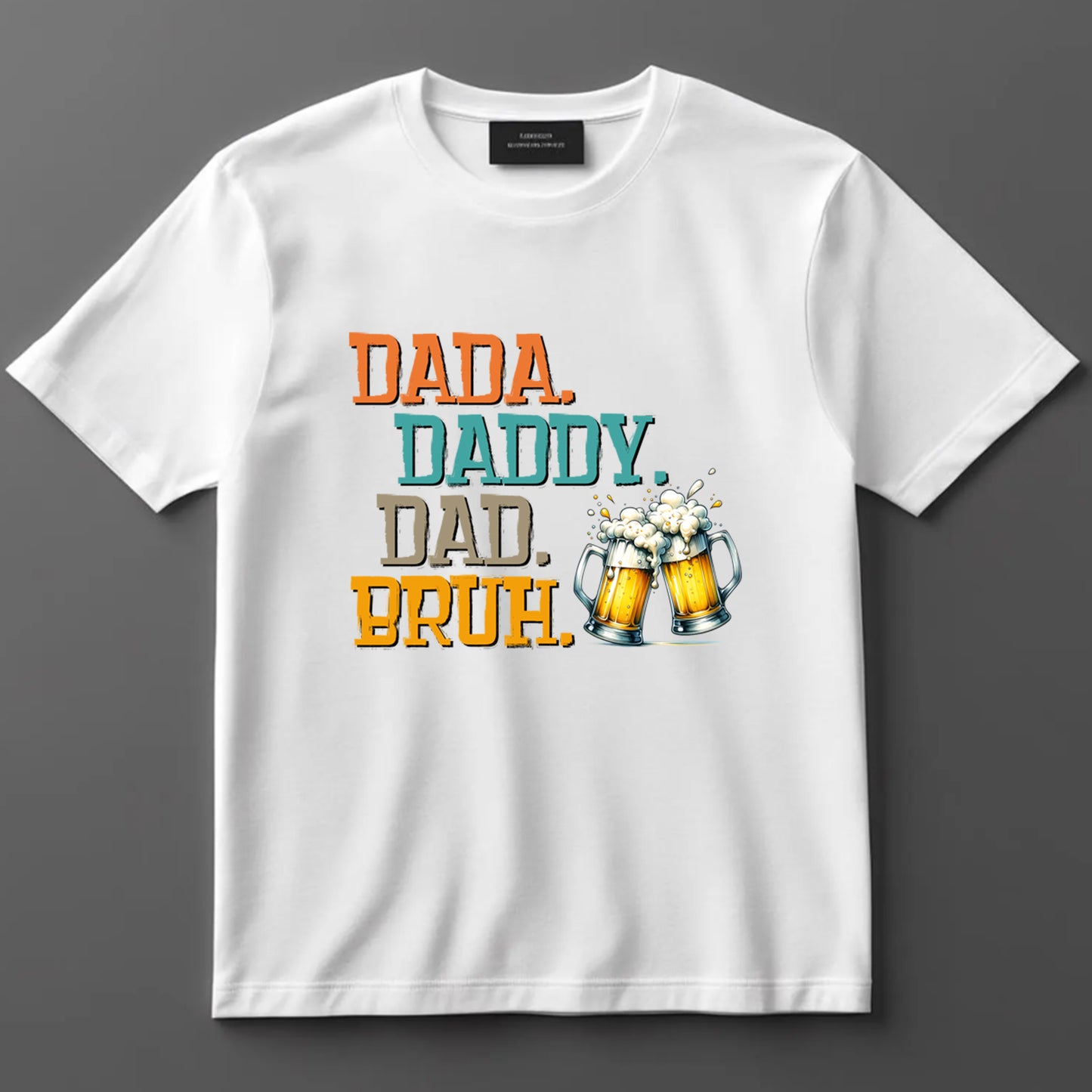 Dad DTF Transfer Iron On Heat Transfer - Ready to Press, Dada Daddy Dad Bruh DTF Transfer 9069
