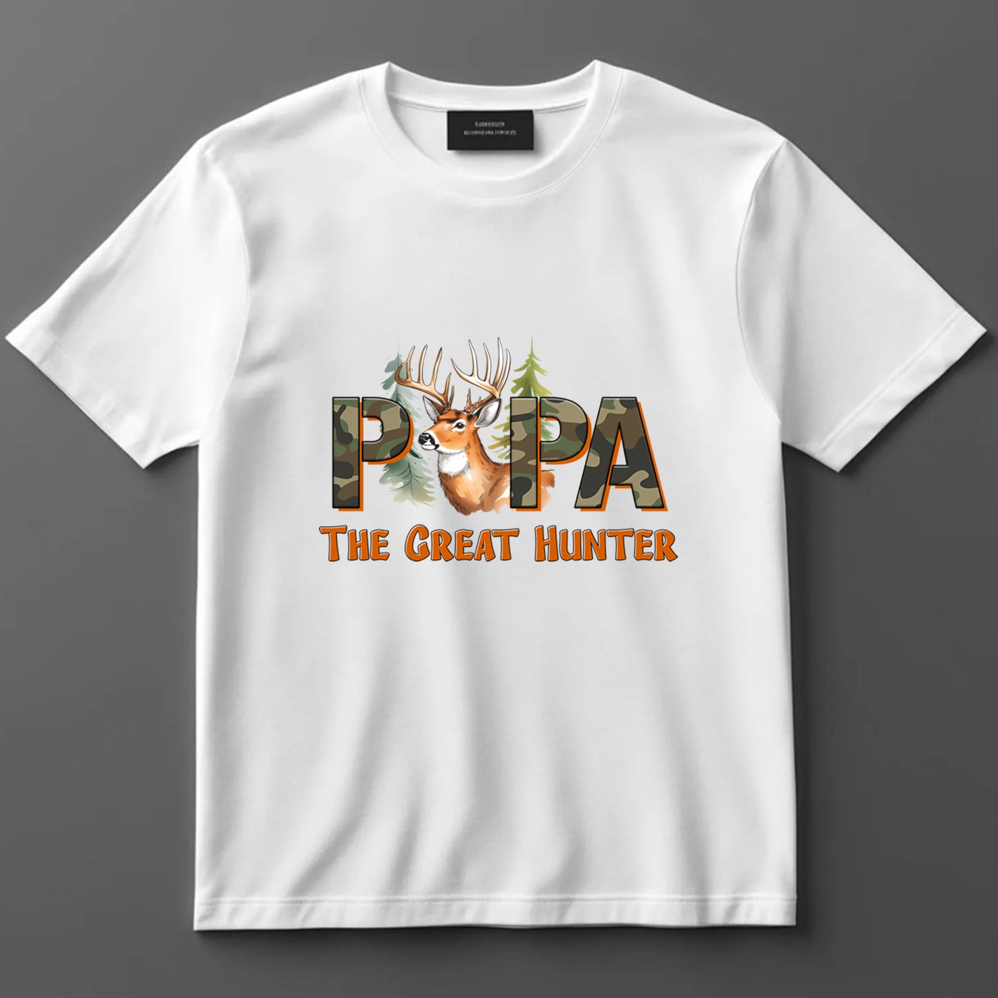 Dad DTF Transfer Iron On Heat Transfer - Ready to Press, Papa the Great Hunter DTF Transfer 9088