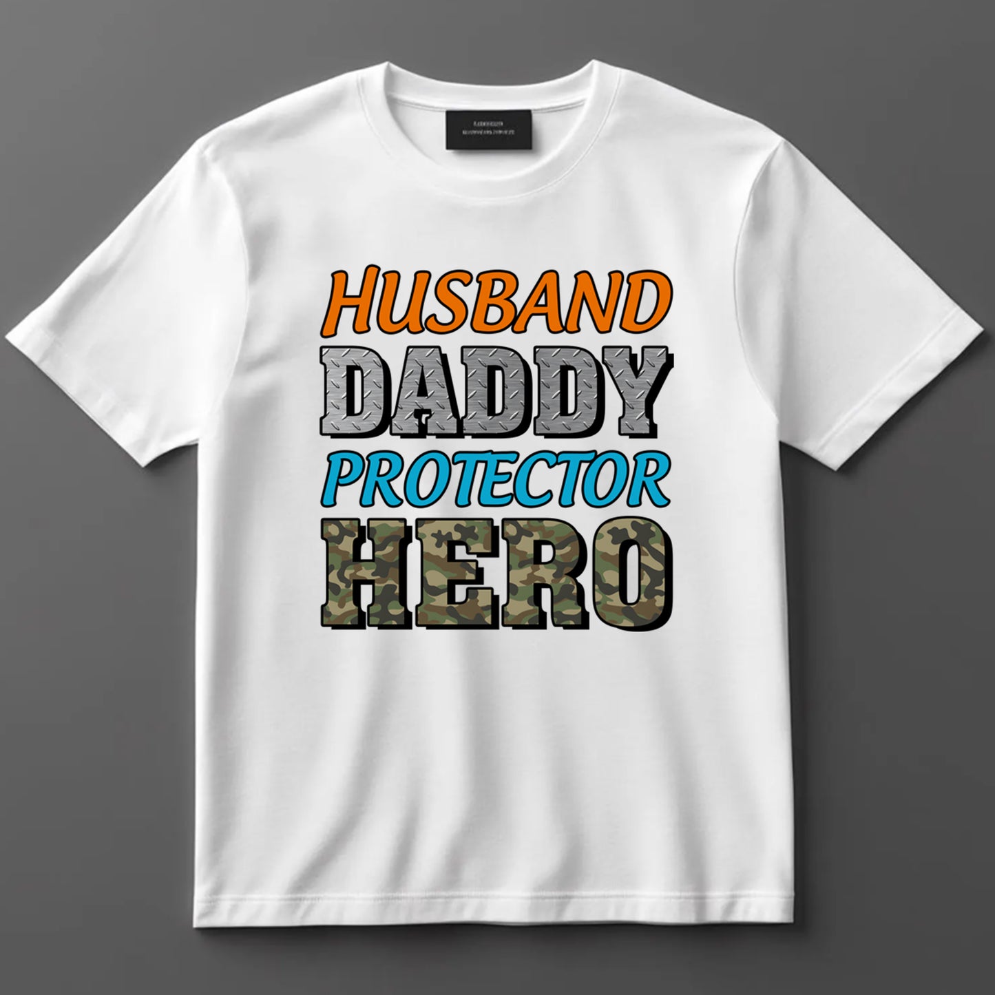 Dad DTF Transfer Iron On Heat Transfer - Ready to Press, Husband Daddy Protector DTF Transfer 9093