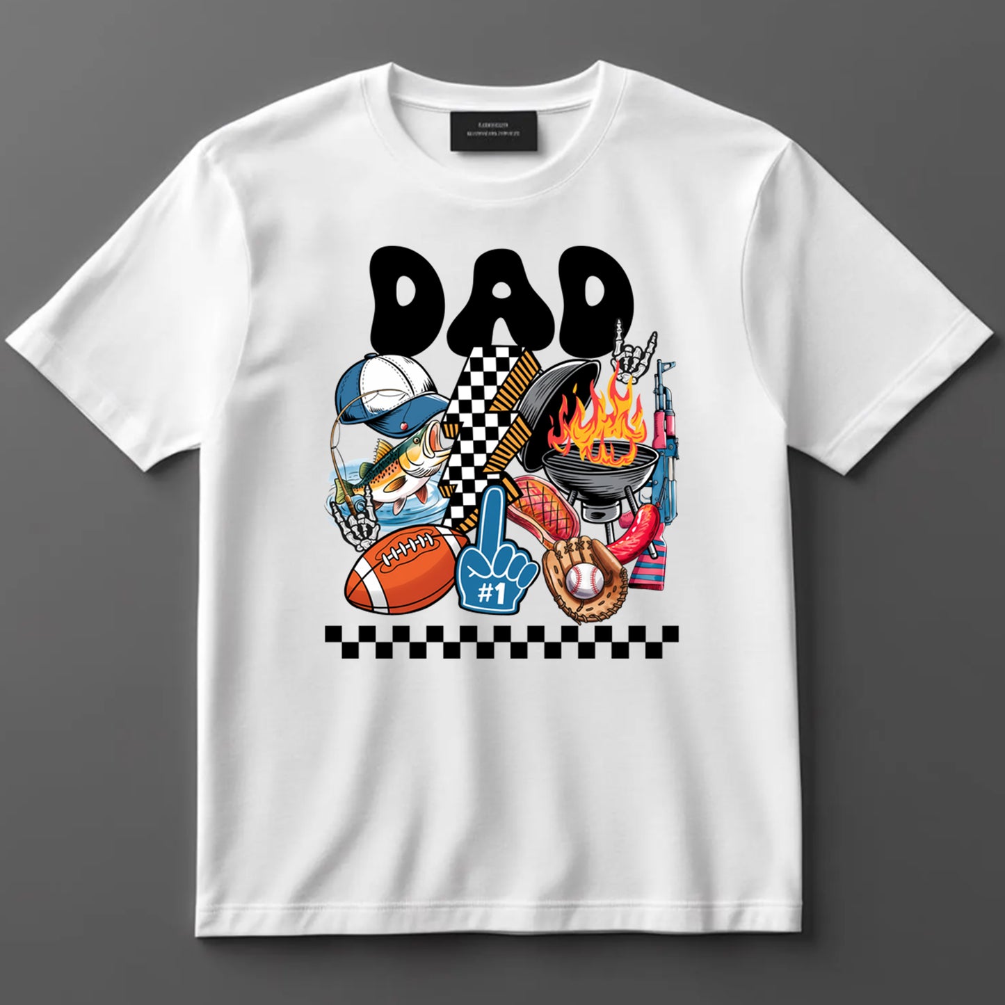 Dad DTF Transfer Iron On Heat Transfer - Ready to Press, #1 Dad DTF Transfer 9118