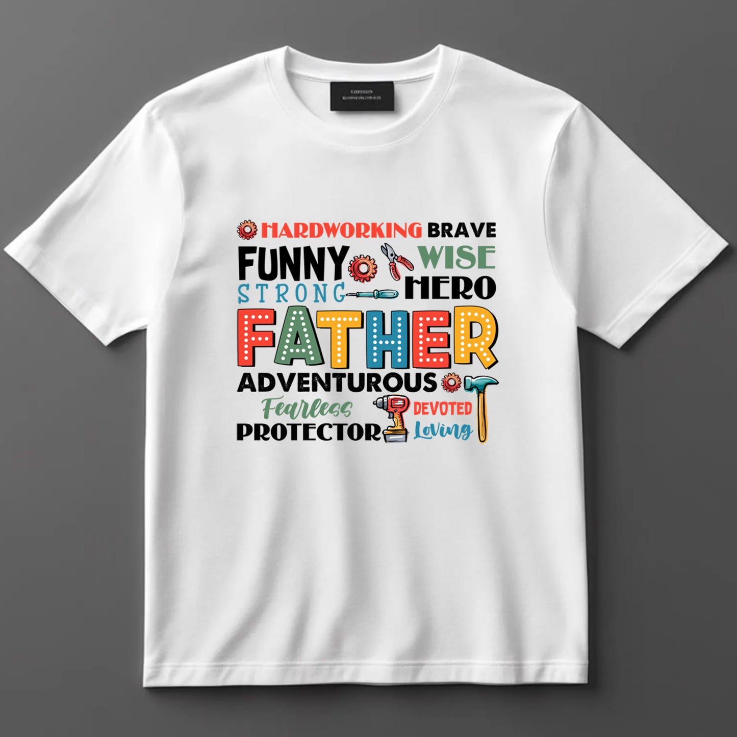 Dad DTF Transfer Iron On Heat Transfer - Ready to Press, Father Word Art DTF Transfer 9121