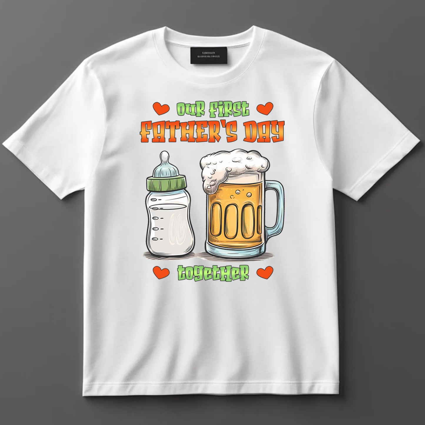 Dad DTF Transfer Iron On Heat Transfer - Ready to Press, First Father's Day Together DTF Transfer 9122
