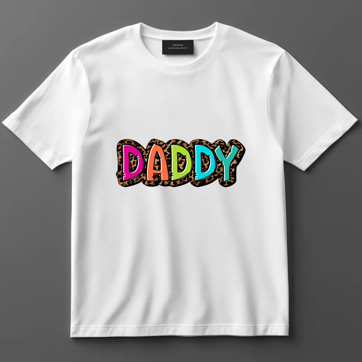 Dad DTF Transfer Iron On Heat Transfer - Ready to Press, Leopard Print Daddy DTF Transfer 9125