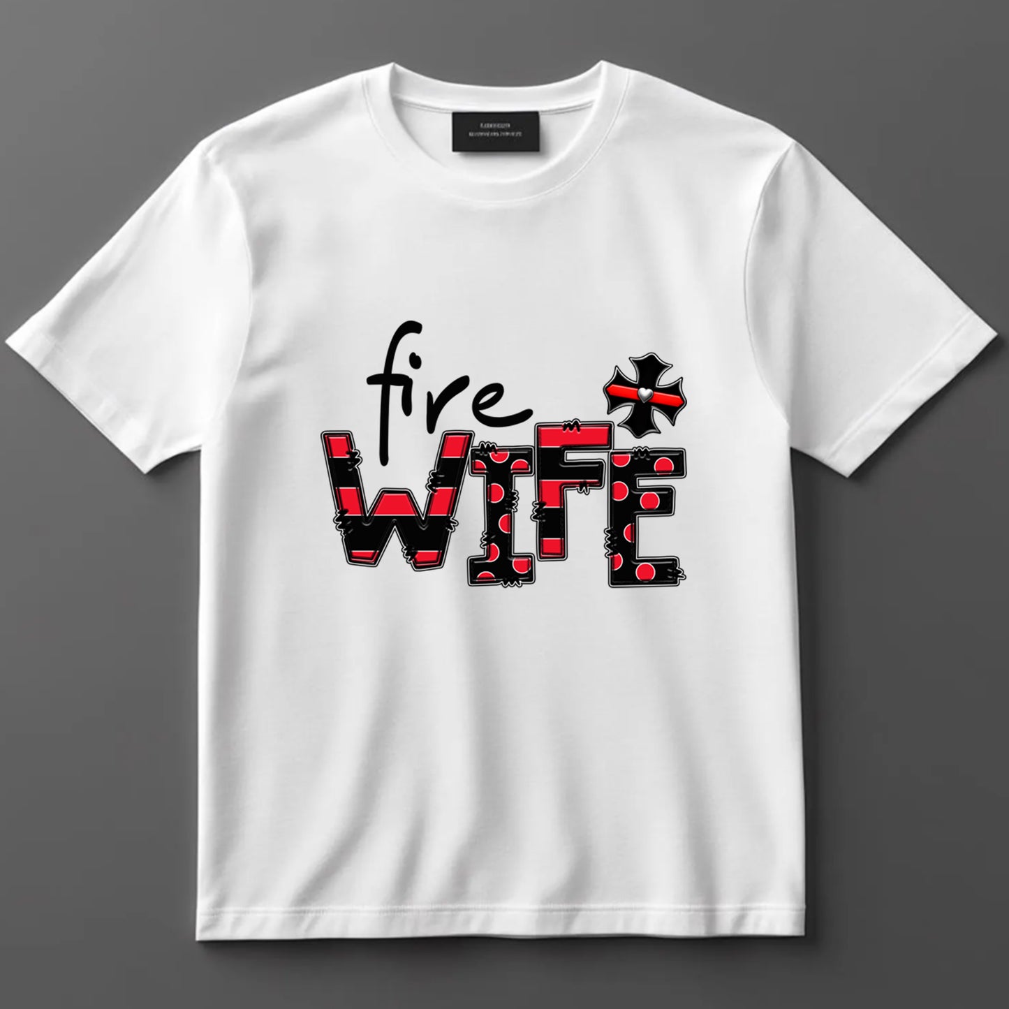 Firefighter DTF Transfer Iron On Heat Transfer - Ready to Press, Fire Wife DTF Transfer 9132