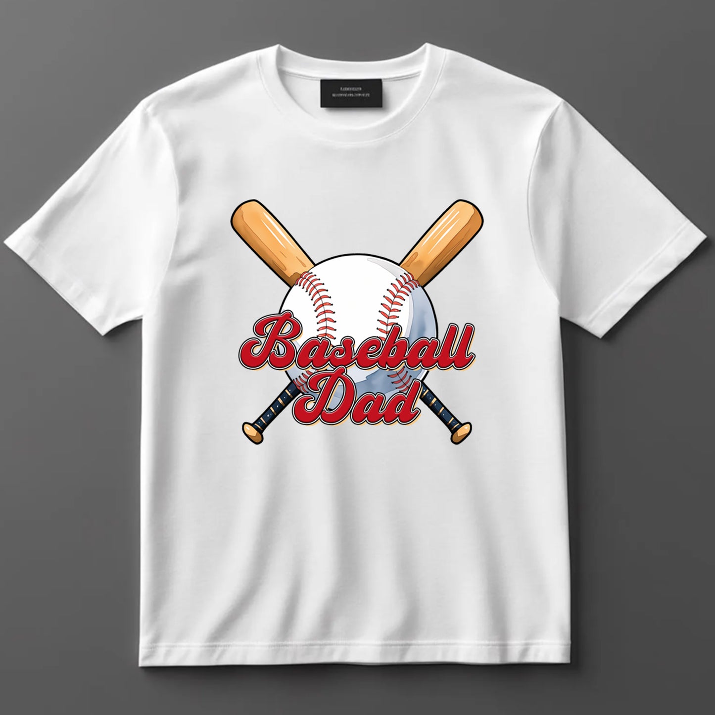 Dad DTF Transfer Iron On Heat Transfer - Ready to Press, Baseball Dad DTF Transfer 9144