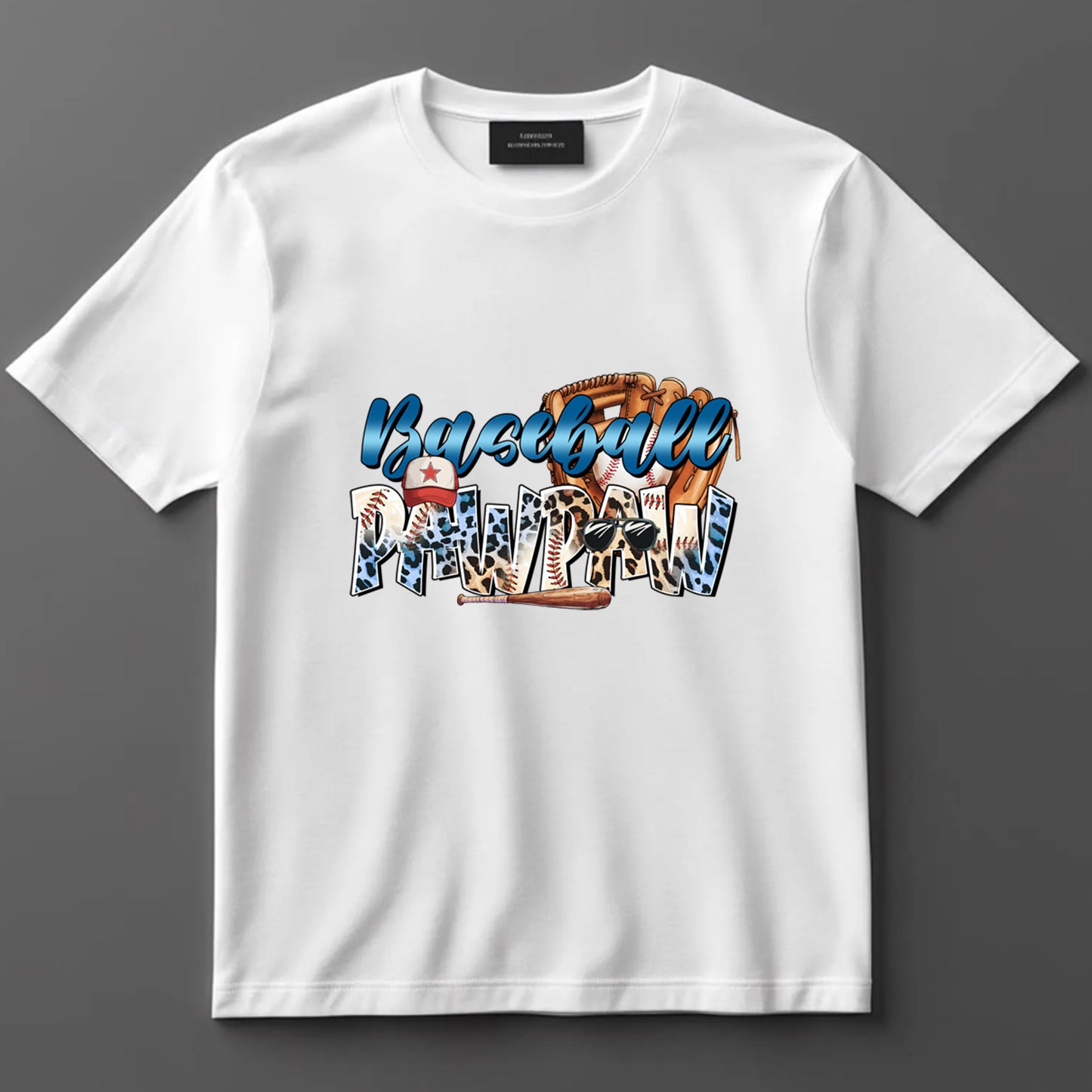 Dad DTF Transfer Iron On Heat Transfer - Ready to Press, Baseball Pawpaw DTF Transfer 9155