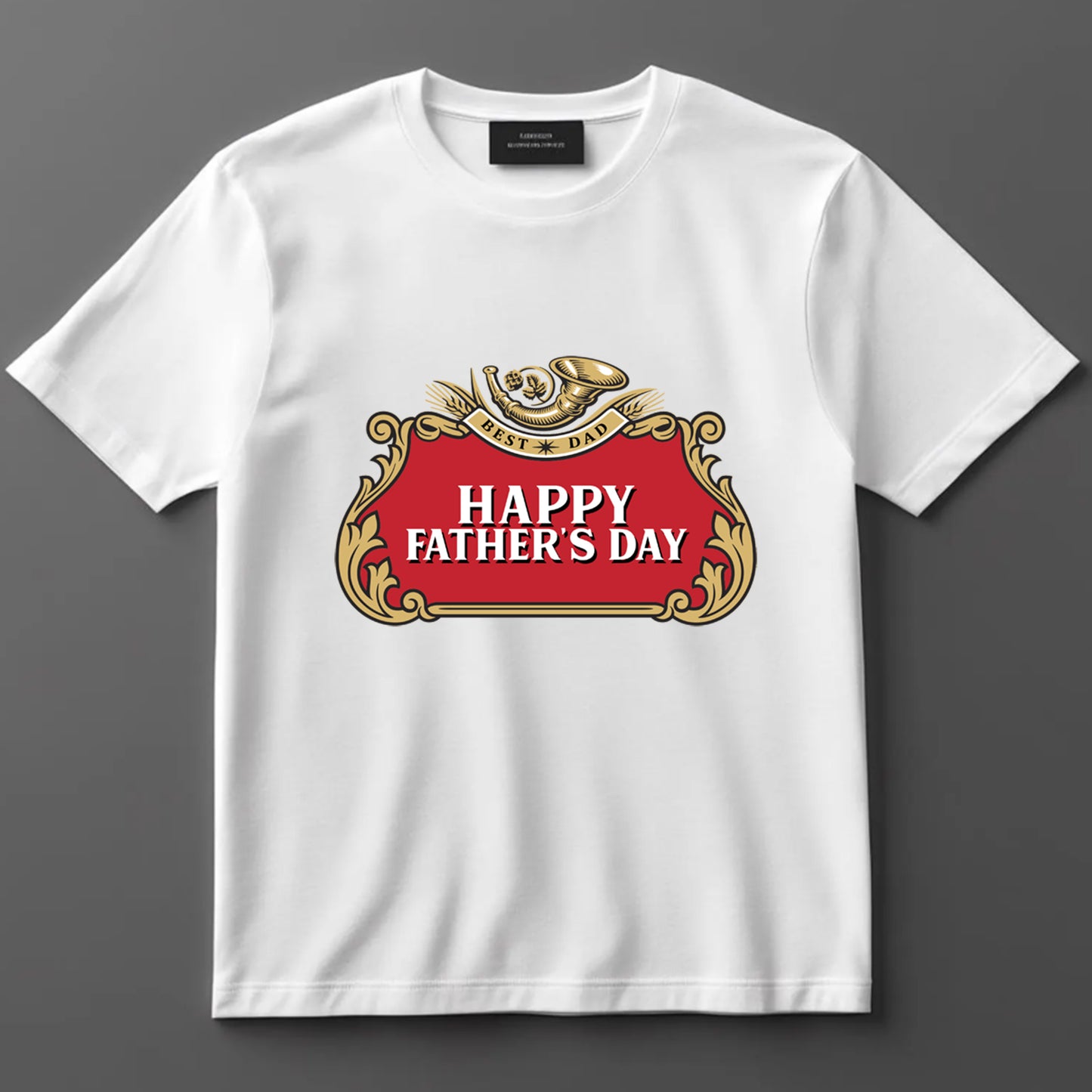 Dad DTF Transfer Iron On Heat Transfer - Ready to Press, Best Dad Label DTF Transfer 9165