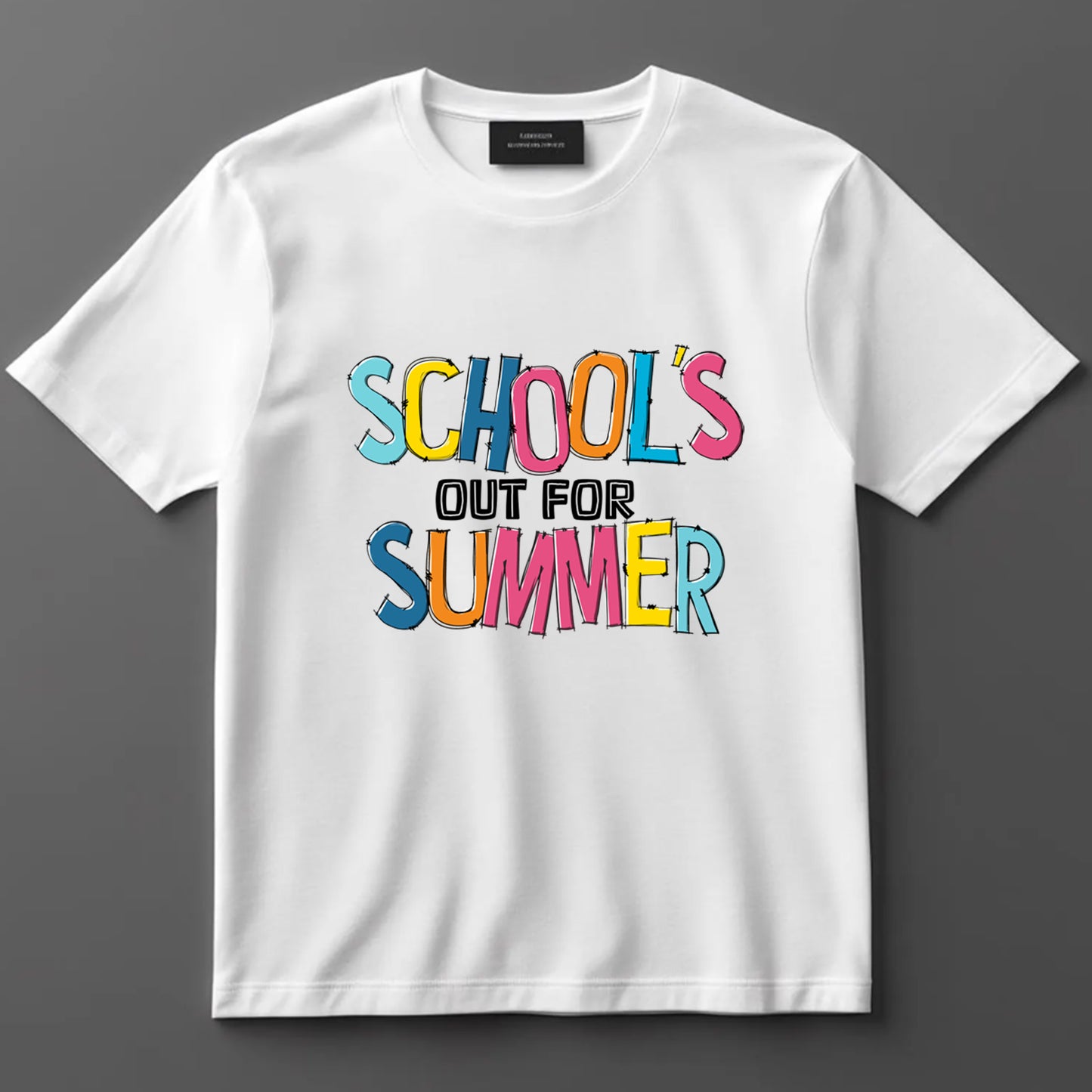 Last Day Of School DTF Transfer Iron On Heat Transfer - Ready to Press, School's Out for Summer DTF Transfer 9283