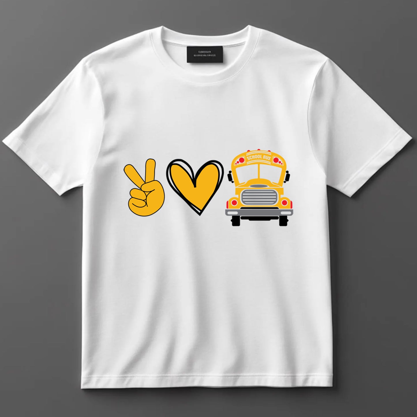 School Bus Driver DTF Transfer Iron On Heat Transfer - Ready to Press, Peace Love Bus DTF Transfer 9713