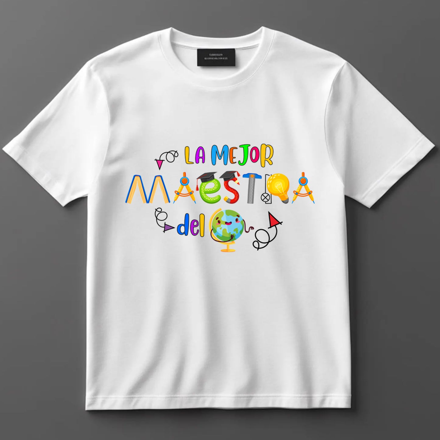 Bilingual Teacher DTF Transfer Iron On Heat Transfer - Ready to Press, La Mejor Maestra DTF Transfer 9804