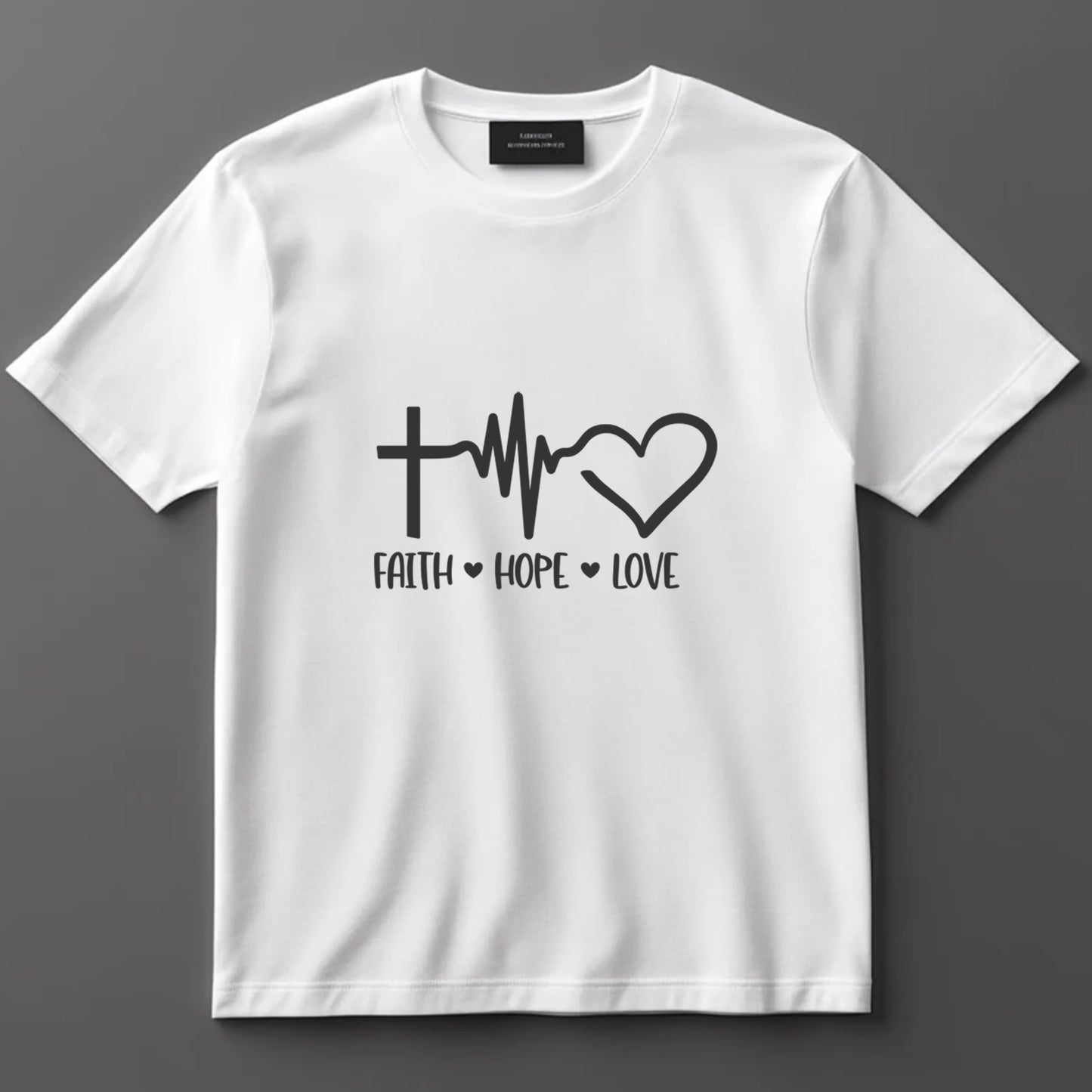 Religious DTF Transfer Iron On Heat Transfer - Ready to Press, Faith Hope Love DTF Transfer 9812