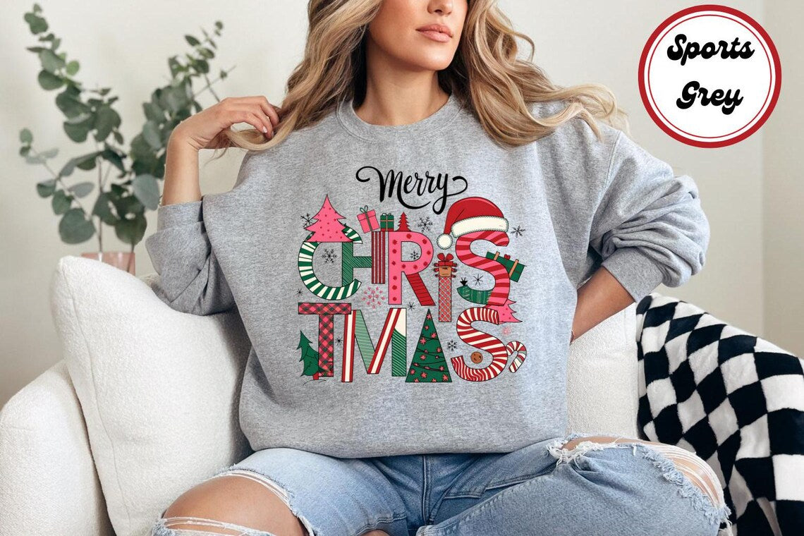 Merry Christmas Graphic Sweatshirt
