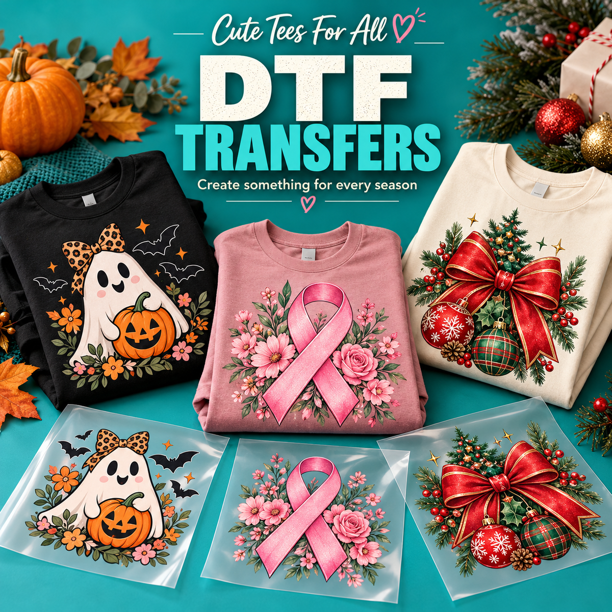 DTF transfers on apparel and accessories