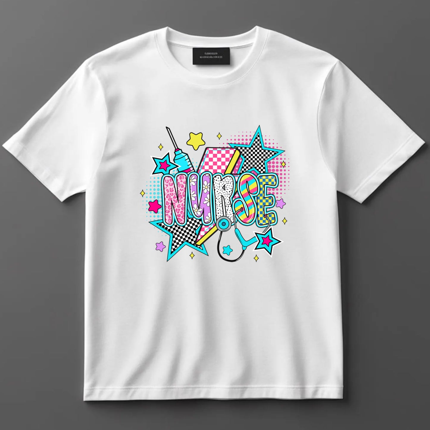Nurse DTF Transfer Iron On Heat Transfer - Ready to Press, Retro Nurse DTF Transfer 10029
