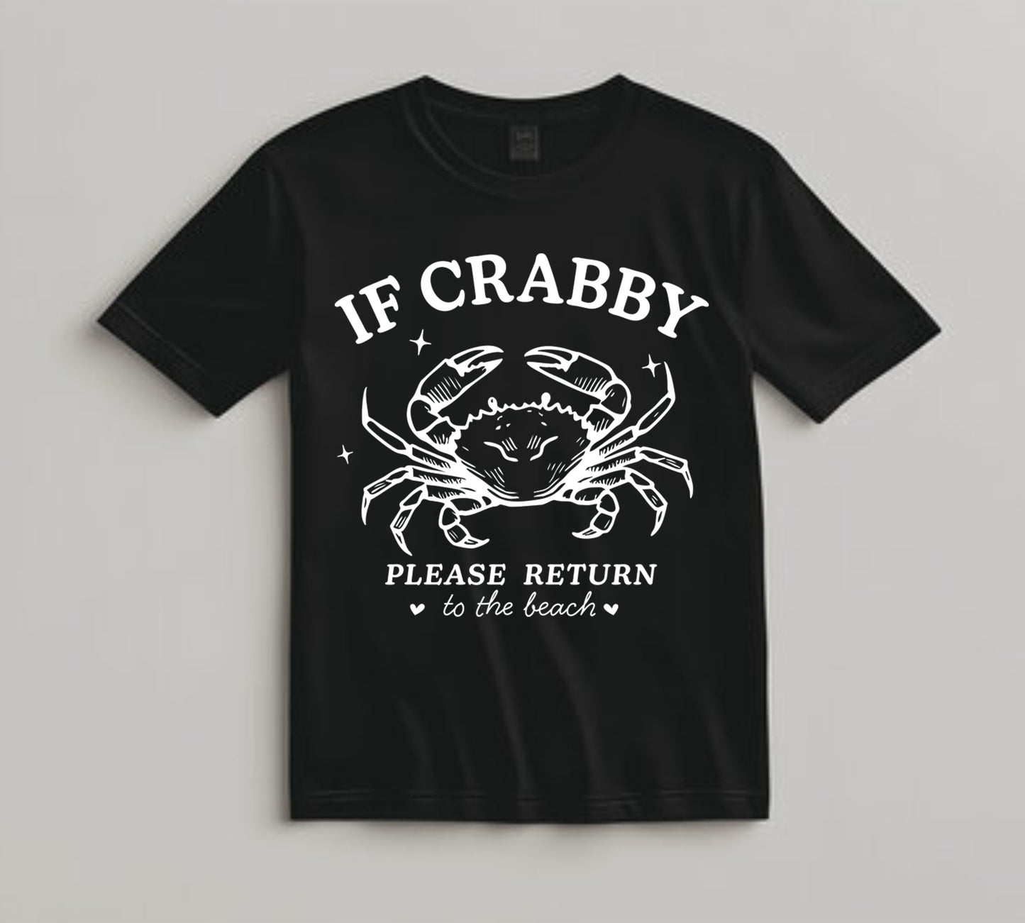 Summer DTF Transfer Iron On Heat Transfer - Ready to Press, If Crabby Please Return To Beach DTF Transfer 10040