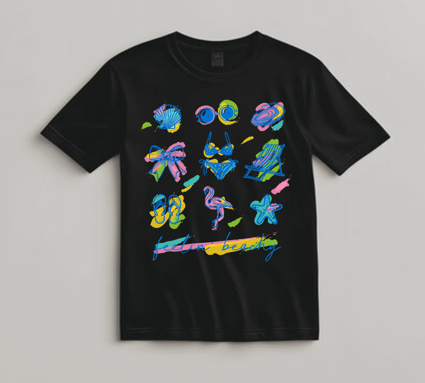 Summer DTF Transfer Iron On Heat Transfer - Ready to Press, Feelin’ Beachy DTF Transfer 10045