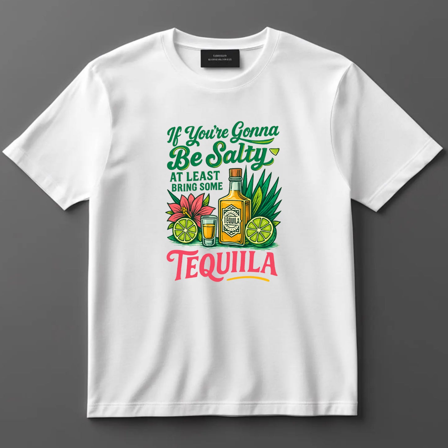 Summer DTF Transfer Iron On Heat Transfer - Ready to Press, Be Salty Bring Tequila DTF Transfer 10046
