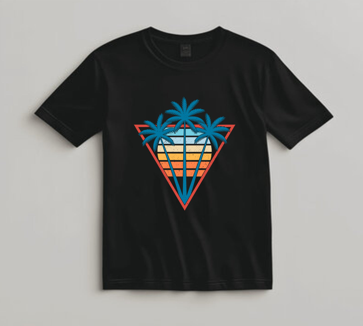 Summer DTF Transfer Iron On Heat Transfer - Ready to Press, Sunset Palm Trees DTF Transfer 10066