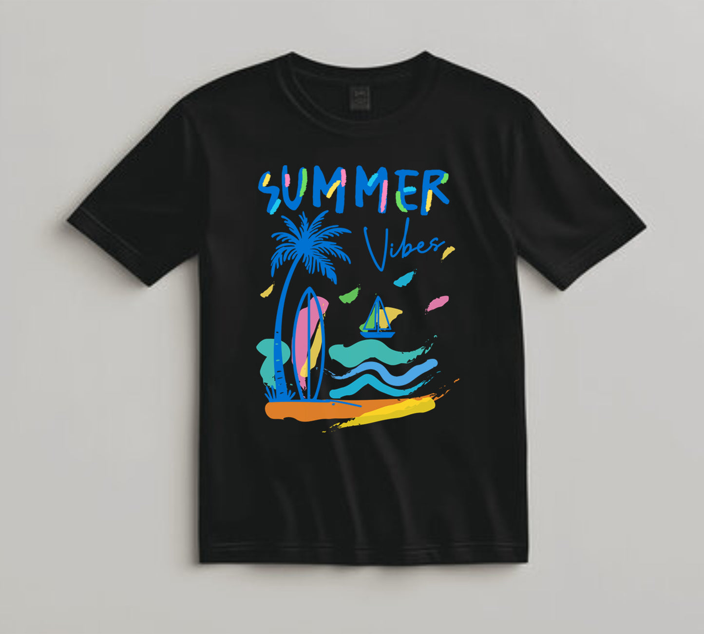 Summer DTF Transfer Iron On Heat Transfer - Ready to Press, Summer Vibes DTF Transfer 10071
