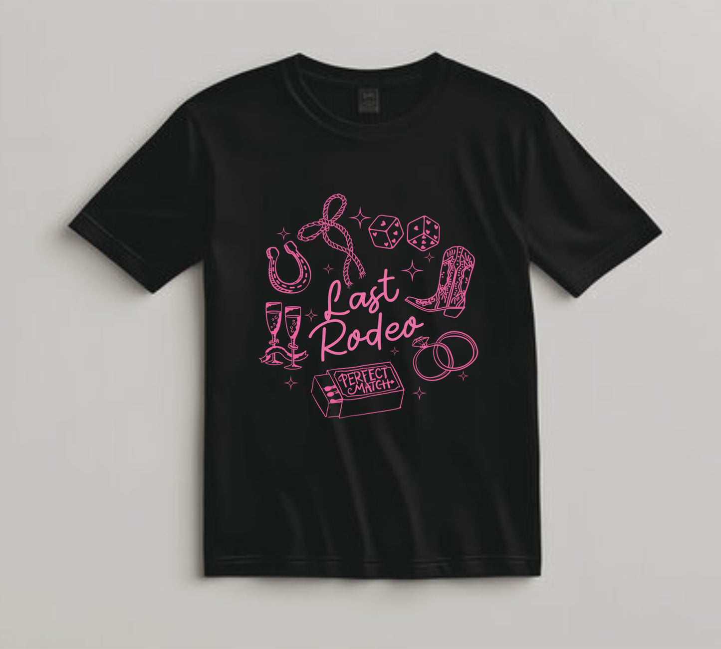 Bachelorette DTF Transfer Iron On Heat Transfer - Ready to Press, Last Rodeo DTF Transfer 10105