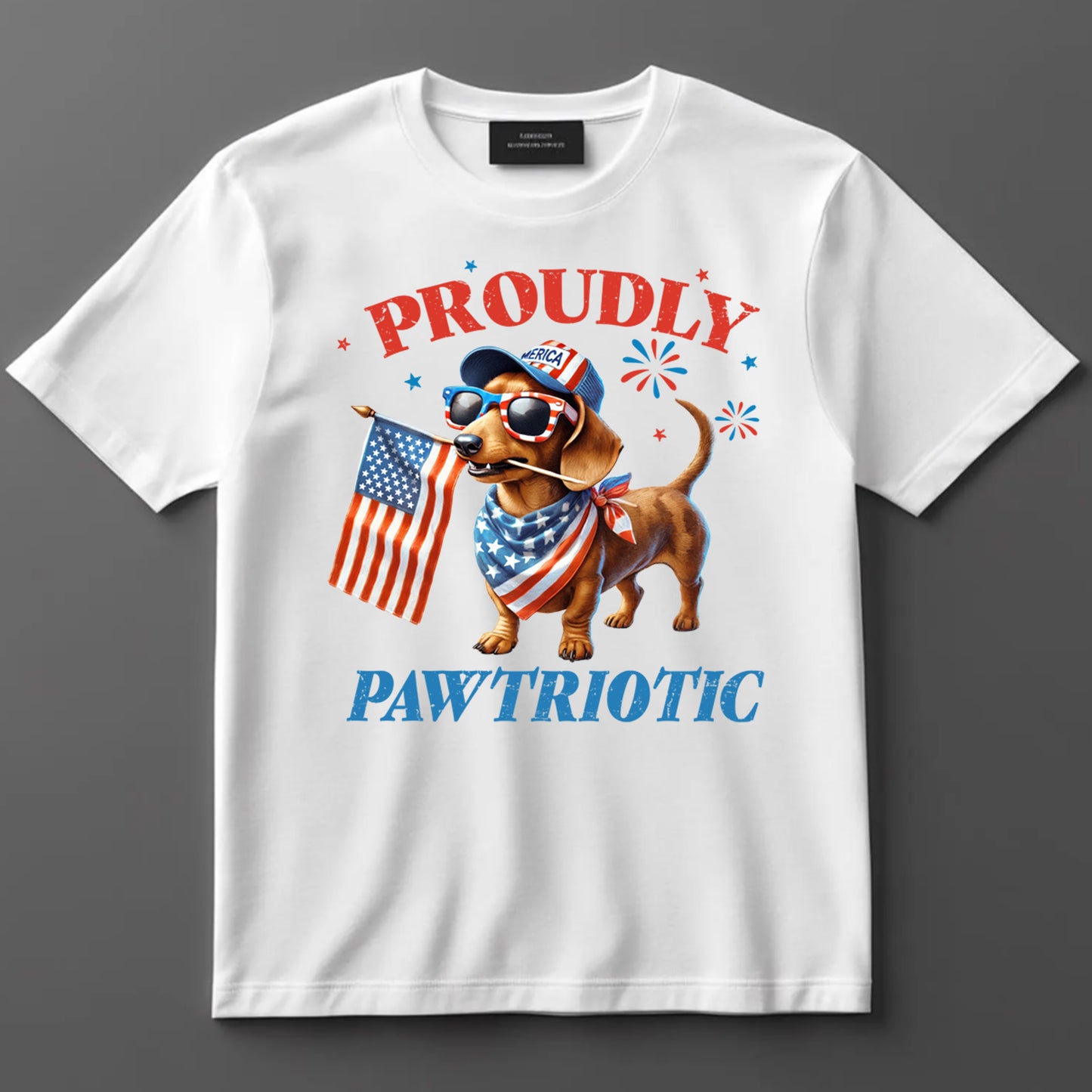 4th Of July DTF Transfer Iron On Heat Transfer - Ready to Press, Proudly Pawtriotic DTF Transfer 10163