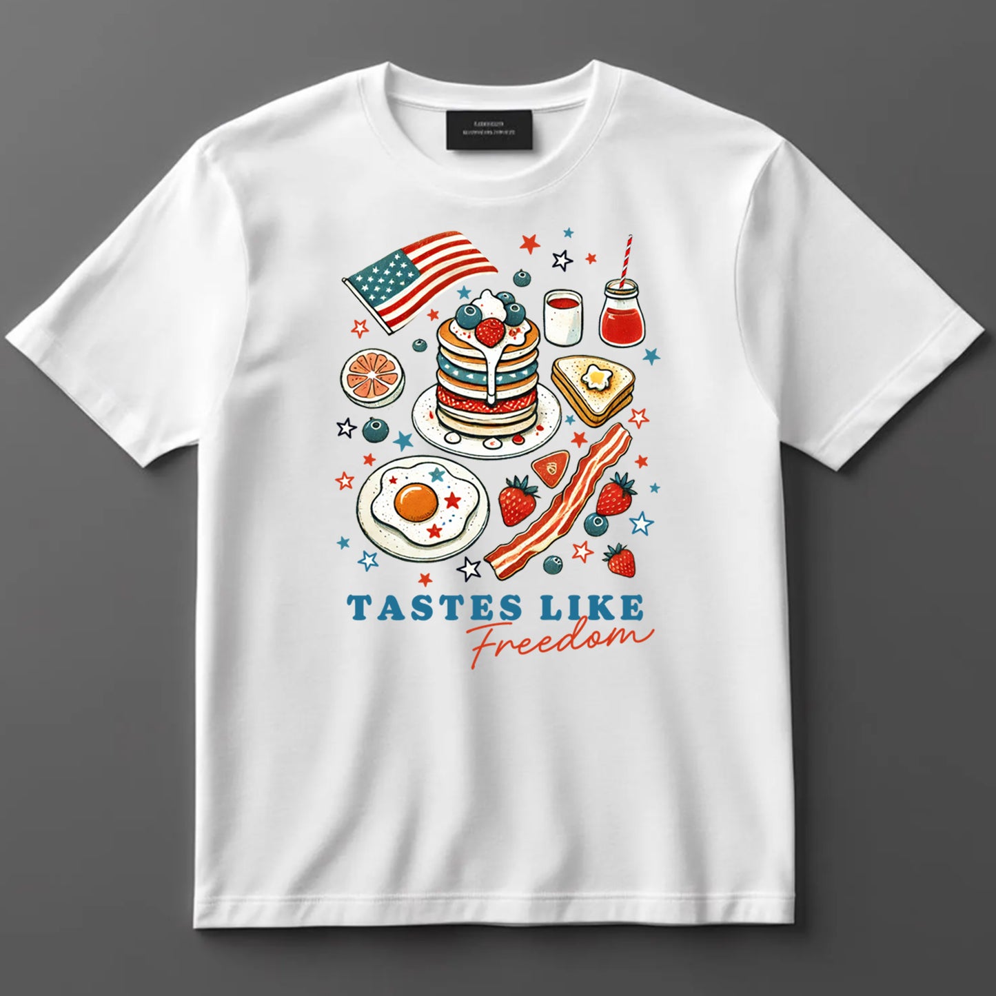 4th Of July DTF Transfer Iron On Heat Transfer - Ready to Press, Tastes Like Freedom DTF Transfer 10172
