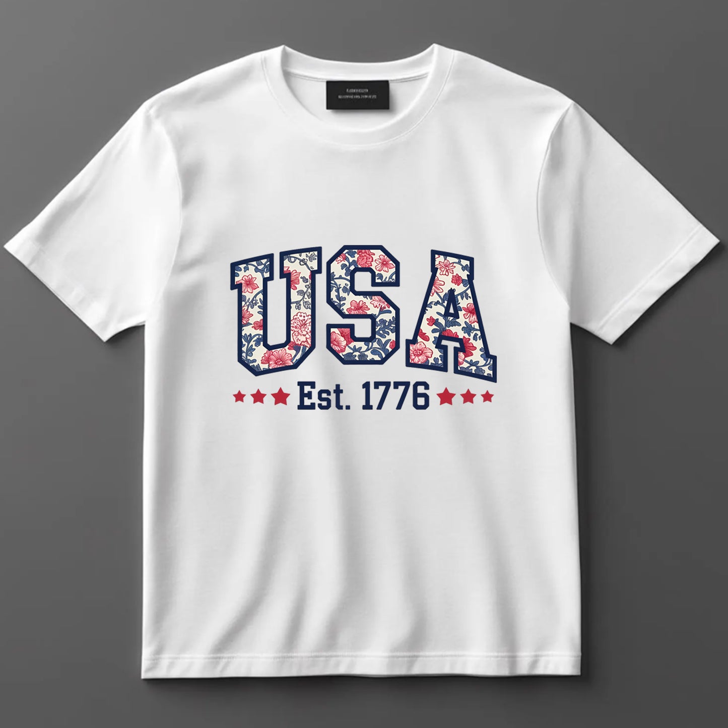 4th Of July DTF Transfer Iron On Heat Transfer - Ready to Press, USA Est. 1776 DTF Transfer 10178