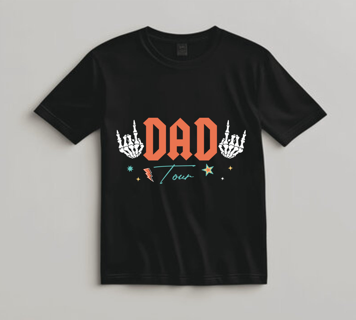 Dad DTF Transfer Iron On Heat Transfer - Ready to Press, Dad Tour Skeleton DTF Transfer 10187