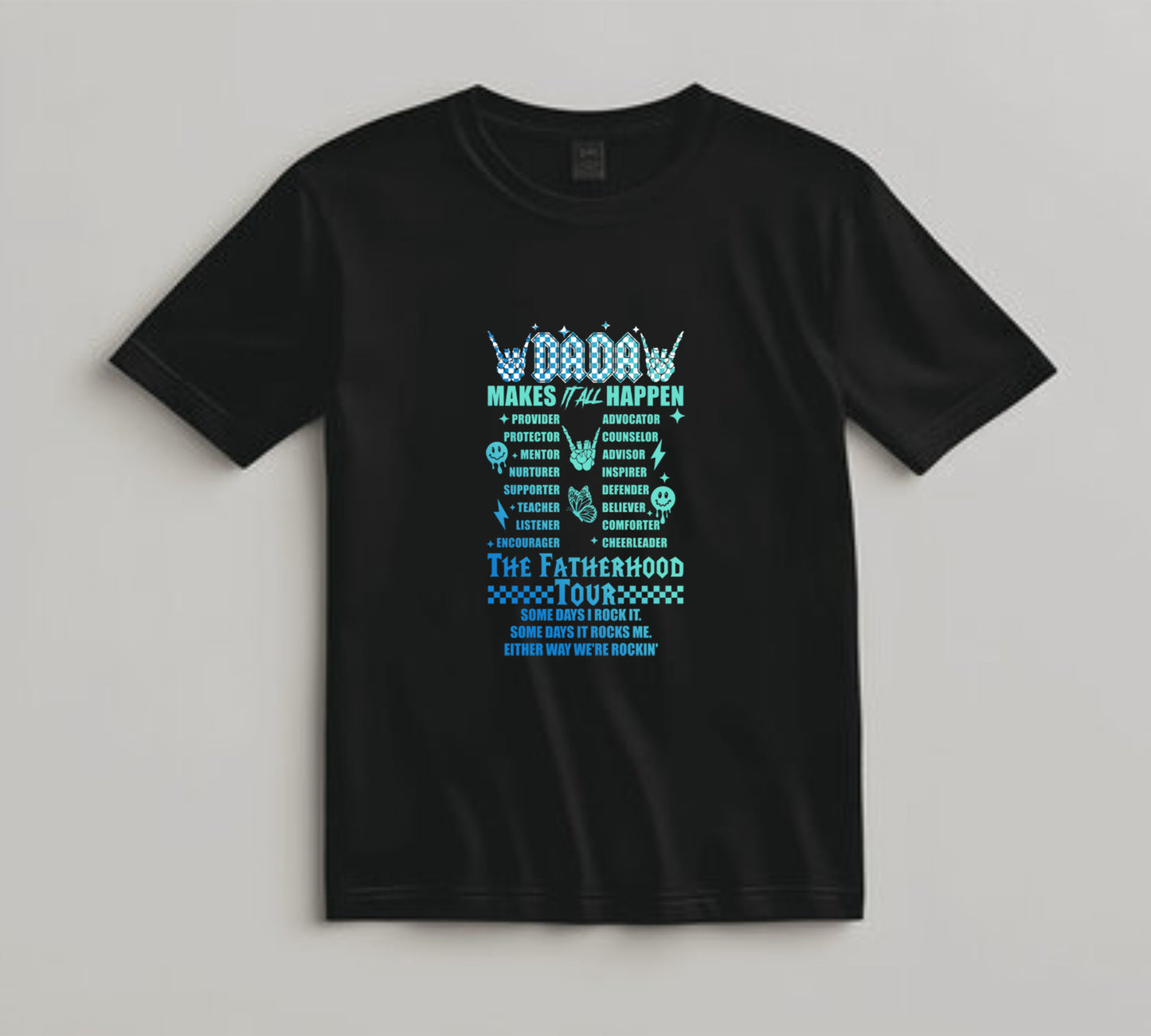 Dad DTF Transfer Iron On Heat Transfer - Ready to Press, Fatherhood Tour DTF Transfer 10193