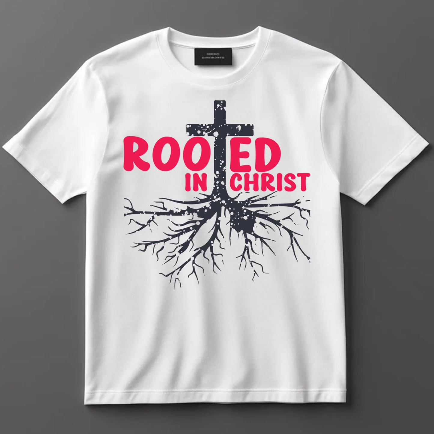 Religious DTF Transfer Iron On Heat Transfer - Ready to Press, Rooted in Christ DTF Transfer 10198