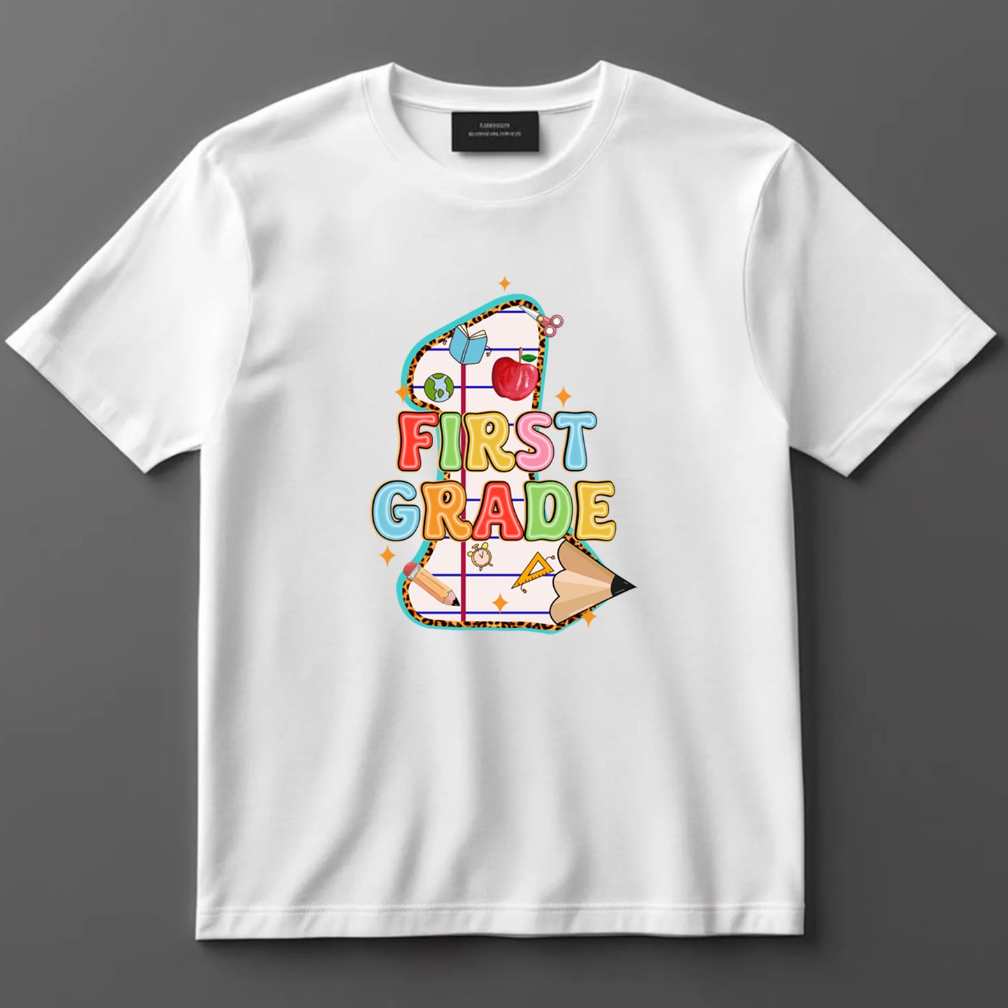 Back to School DTF Transfer Iron On Heat Transfer - Ready to Press, First Grade DTF Transfer 10269