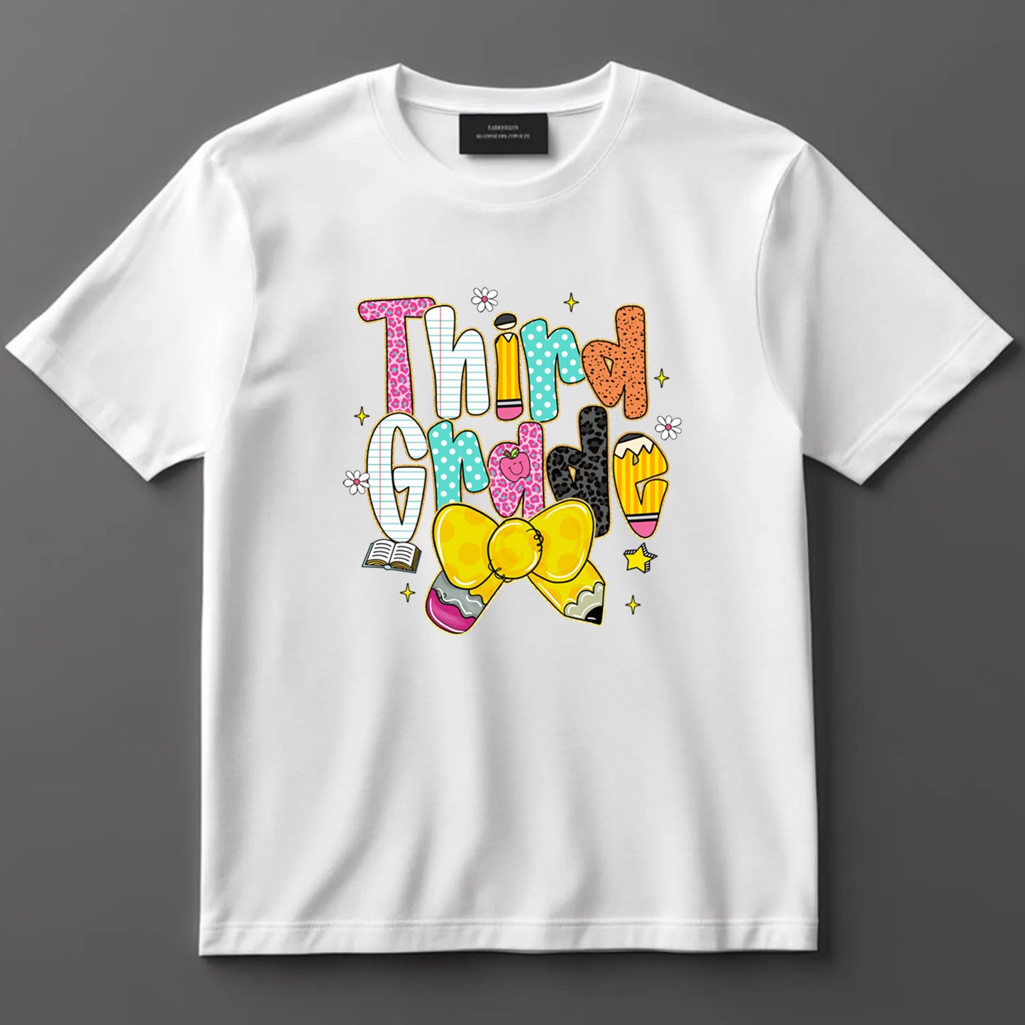 Back to School DTF Transfer Iron On Heat Transfer - Ready to Press, Third Grade School DTF Transfer 10331