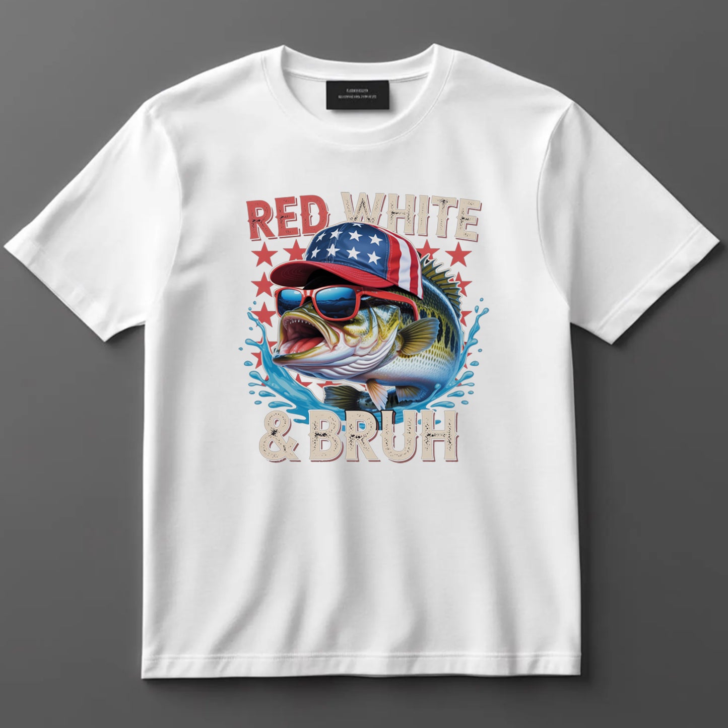4th Of July DTF Transfer Iron On Heat Transfer - Ready to Press, Red White & Bruh DTF Transfer 10338