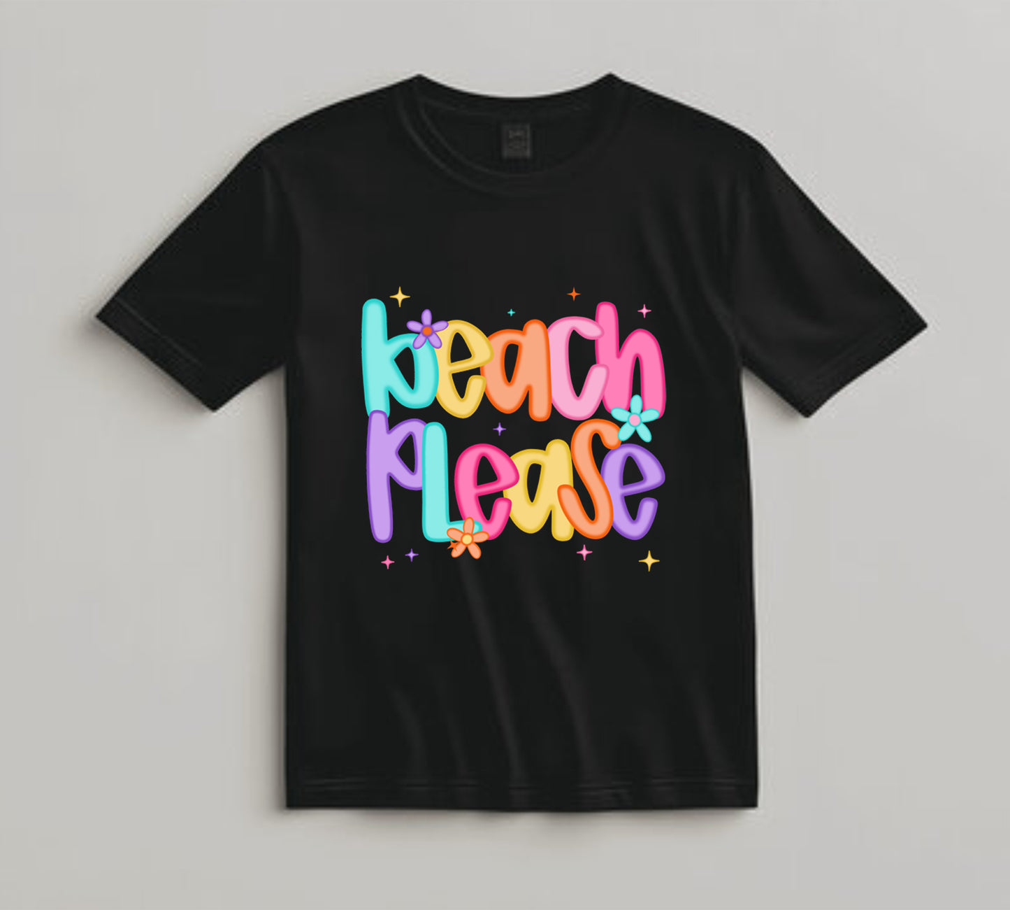 Summer DTF Transfer Iron On Heat Transfer - Ready to Press, Beach Please DTF Transfer 10356