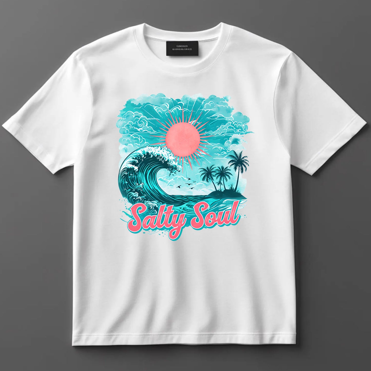 Summer DTF Transfer Iron On Heat Transfer - Ready to Press, Salty Soul DTF Transfer 10363
