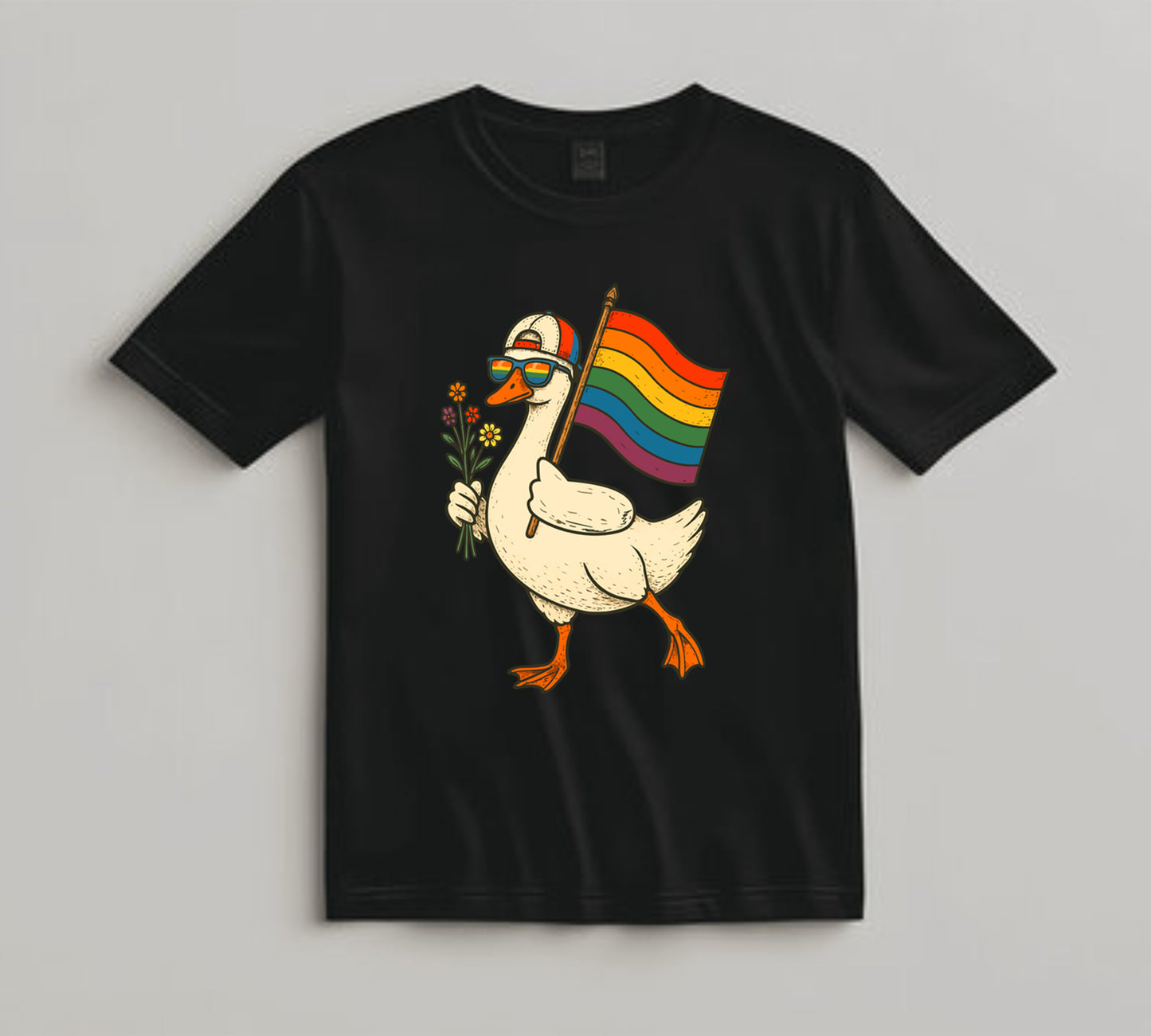 Pride DTF Transfer Iron On Heat Transfer - Ready to Press, LGBTQ Duck DTF Transfer 10380
