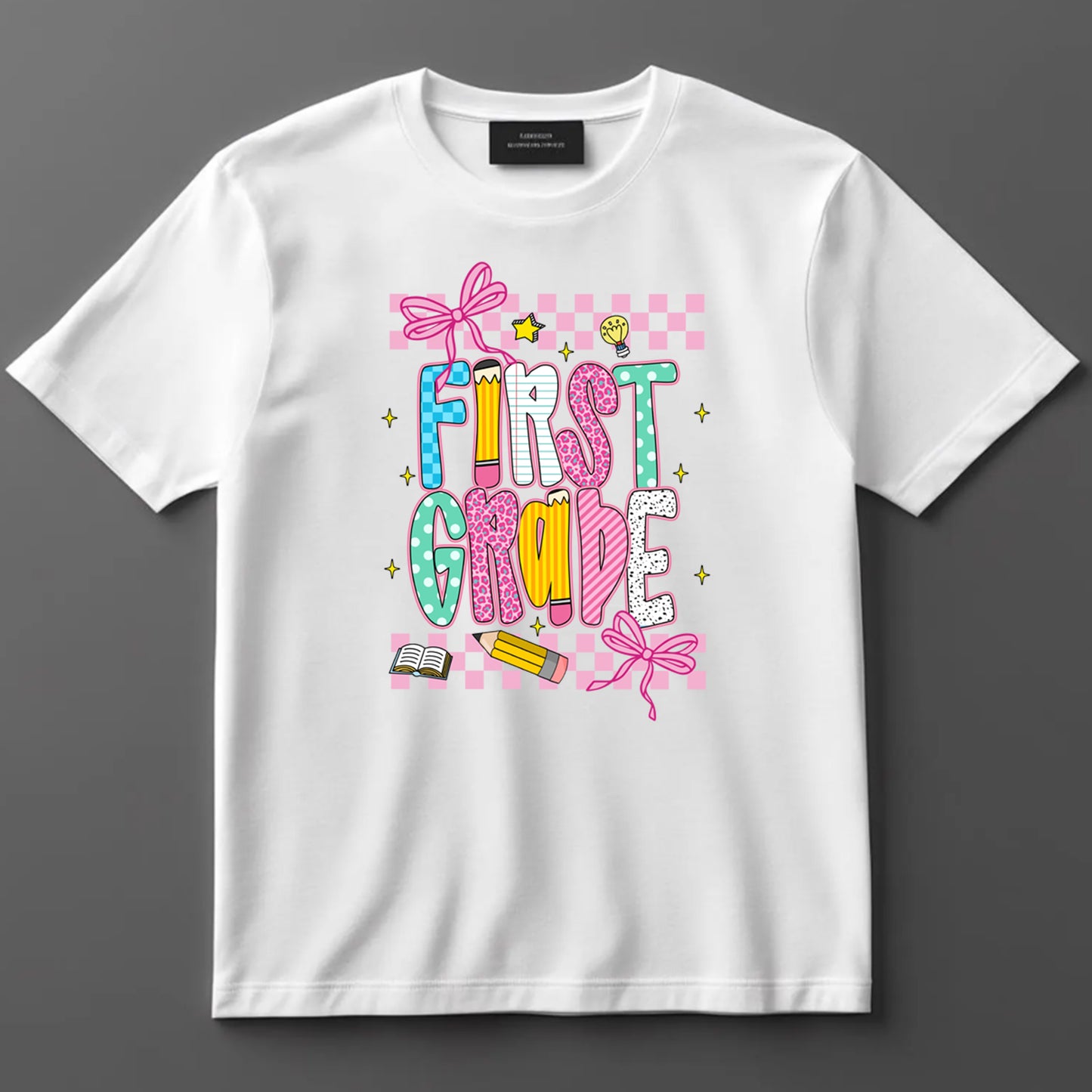 Back to School DTF Transfer Iron On Heat Transfer - Ready to Press, First Grade DTF Transfer 10404