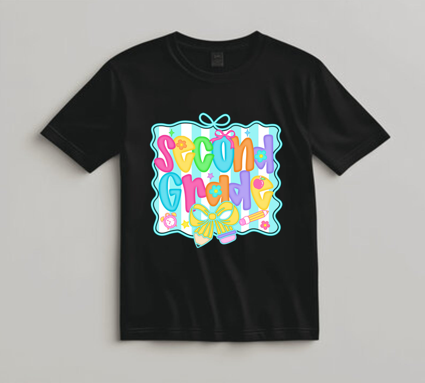 Back to School DTF Transfer Iron On Heat Transfer - Ready to Press, Second Grade DTF Transfer 10431