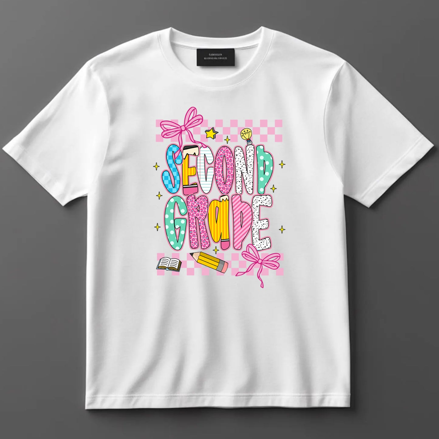 Back to School DTF Transfer Iron On Heat Transfer - Ready to Press, Second Grade DTF Transfer 10434