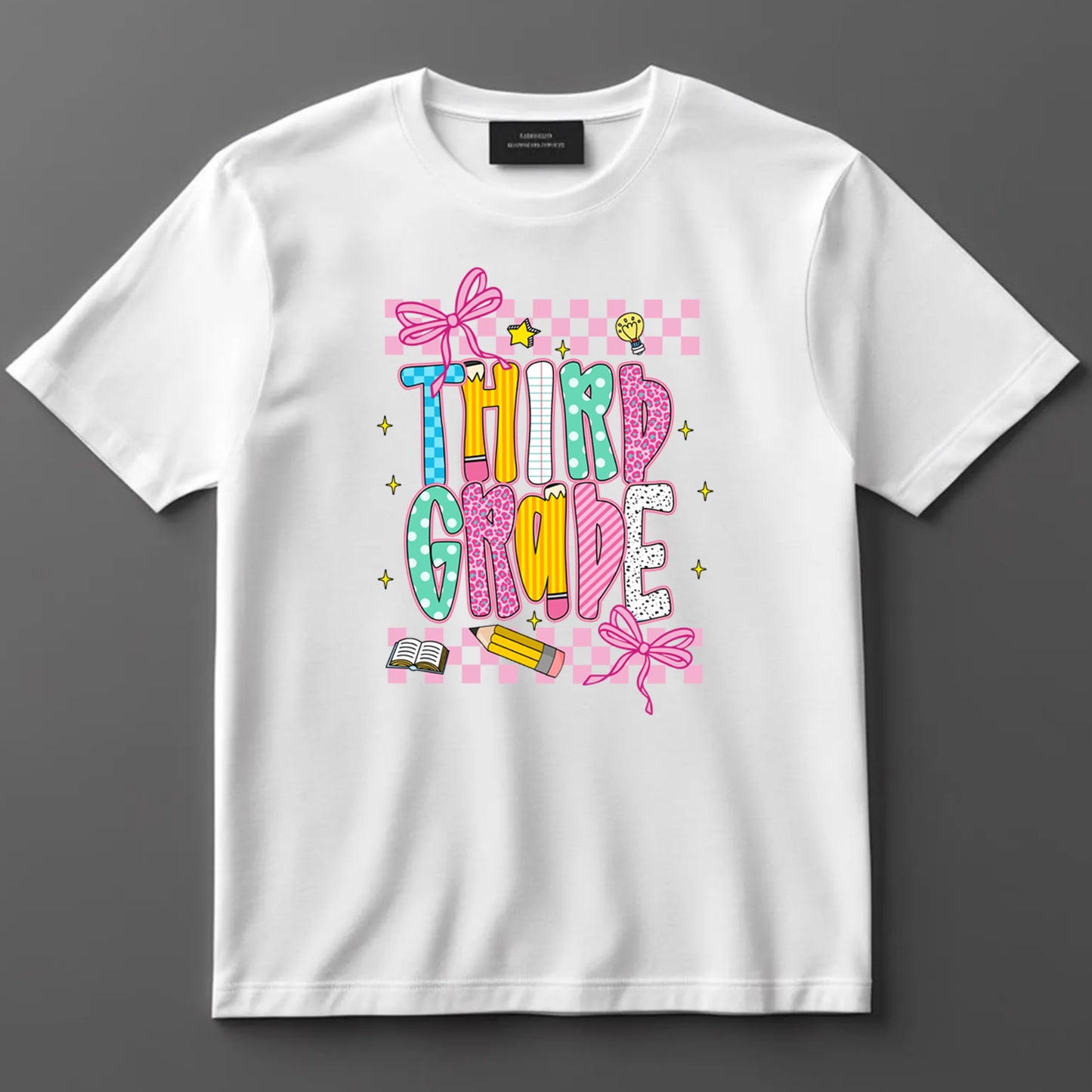 Back to School DTF Transfer Iron On Heat Transfer - Ready to Press, Third Grade School DTF Transfer 10441