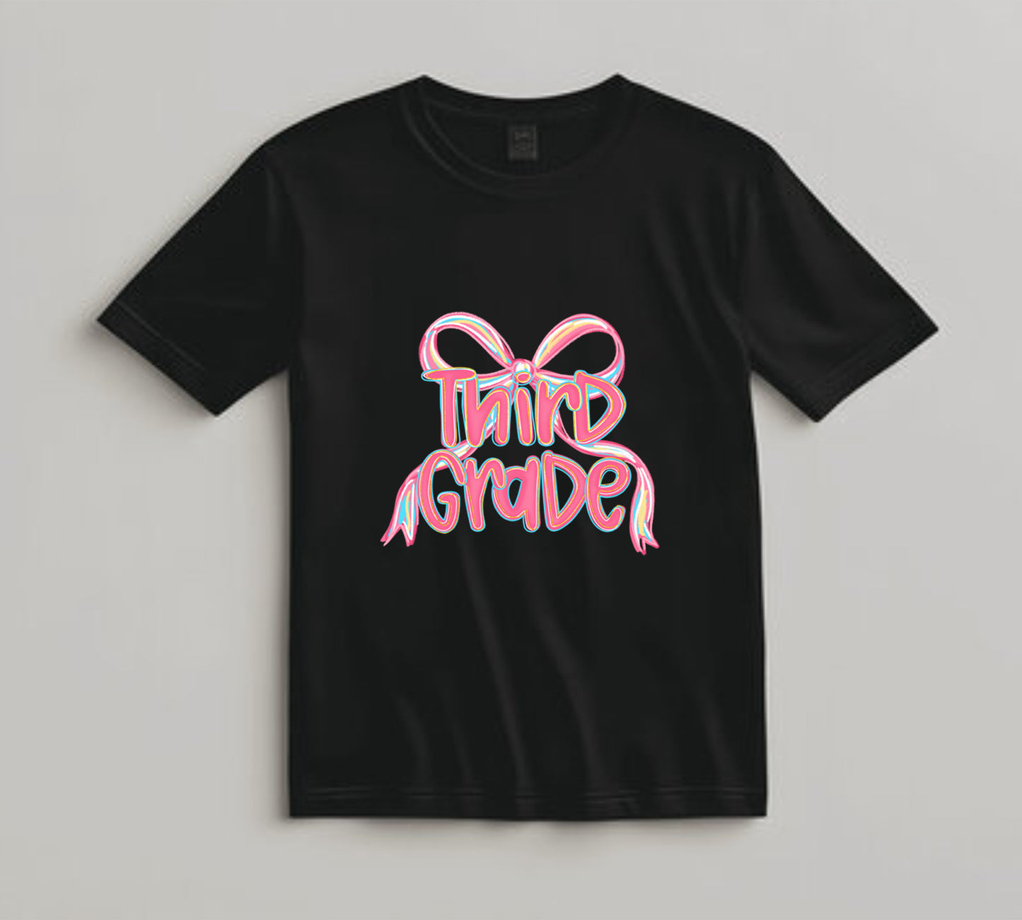 Back to School DTF Transfer Iron On Heat Transfer - Ready to Press, Pink Third Grade DTF Transfer 10442