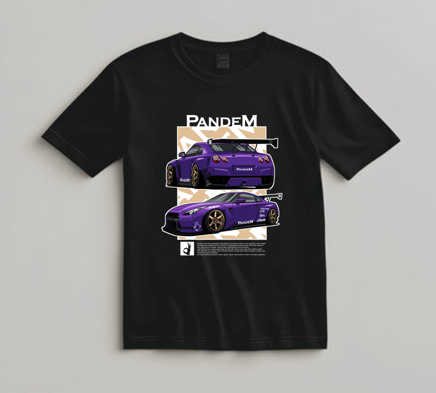 Jdm Car DTF Transfer Iron On Heat Transfer - Ready to Press, Purple Tuner Car DTF Transfer 10447