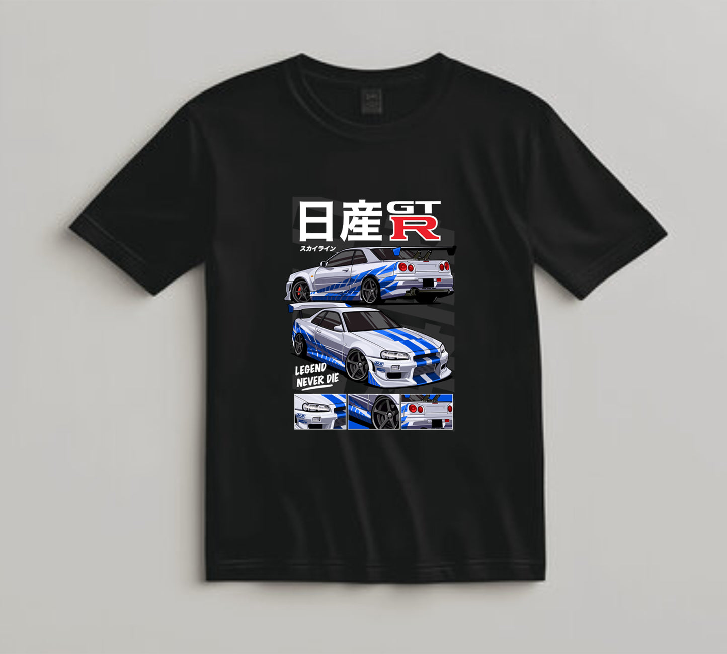 Jdm Car DTF Transfer Iron On Heat Transfer - Ready to Press, Silver Street Racer DTF Transfer 10458
