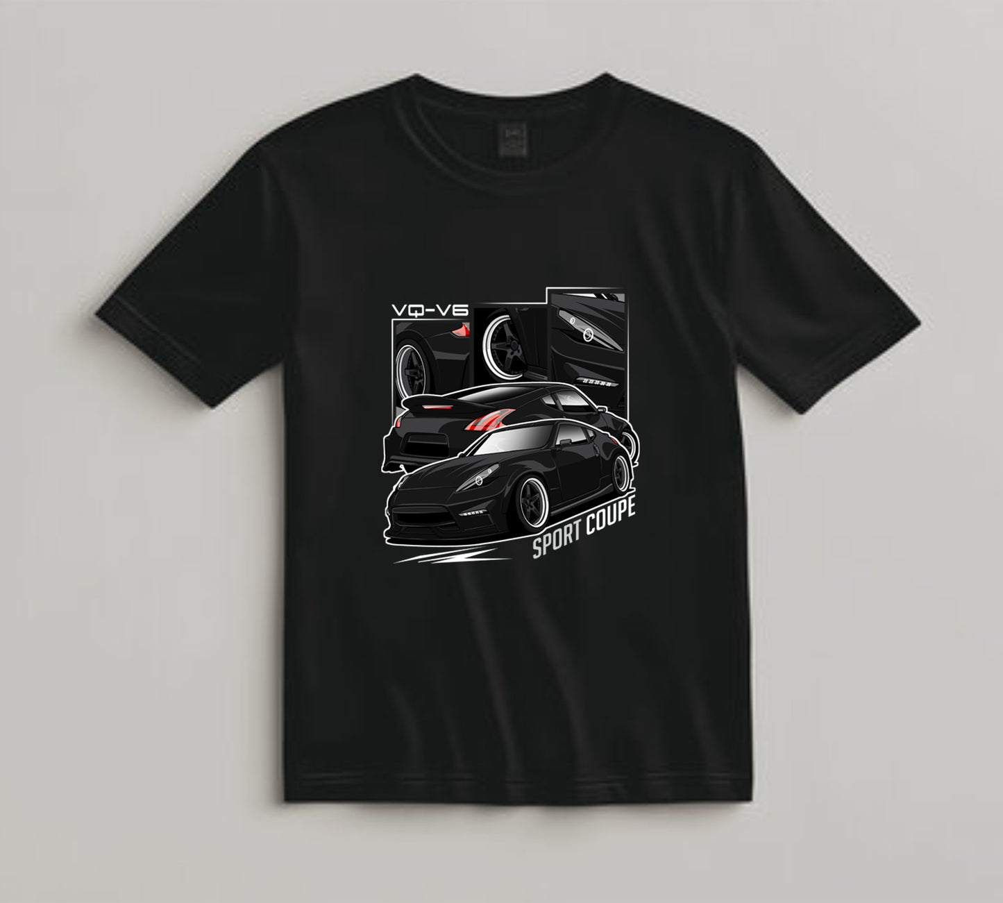 Jdm Car DTF Transfer Iron On Heat Transfer - Ready to Press, Black Sport Coupe DTF Transfer 10465