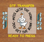Funny DTF Transfer – Angry Goose Honk Bonk Meme Ready to Press Iron on Heat Transfer DIY Shirts 11047