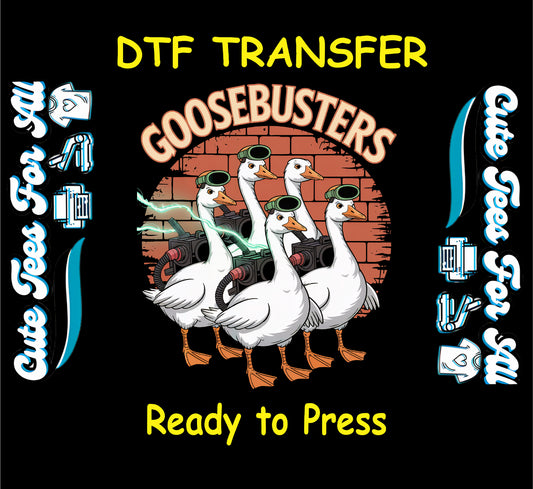 Goosebusters geese in goggles with brick wall ready to press dtf transfer for DIY shirts


Ideal for Etsy Sellers, T-shirt Bar Entrepreneurs, or any custom T-shirt small business. Your custom apparel is ready to be sold in 10 seconds—just press with a heat press onto your desired garment. No color or material limitations!