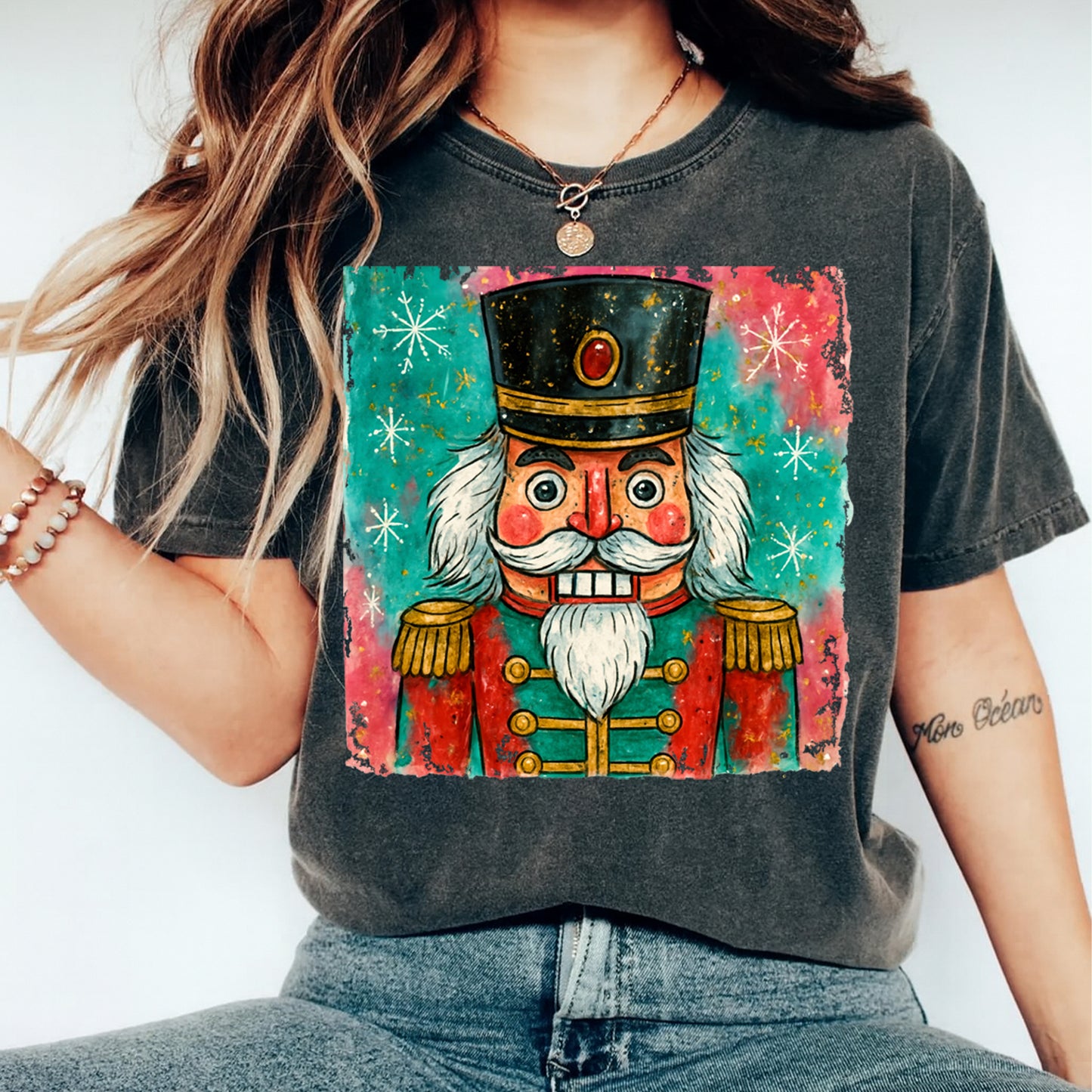 Christmas DTF Transfer – Vintage Nutcracker Soldier Ready to Press Iron On Heat Transfer for DIY Shirts 11687