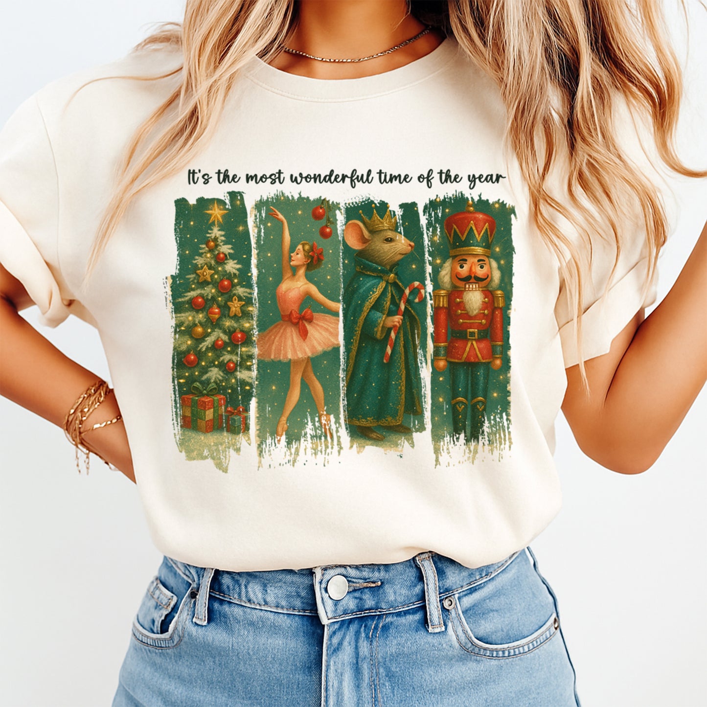 Christmas DTF Transfer – Nutcracker Ballerina Mouse King Ready to Press Iron On Heat Transfer for DIY Shirts 11780