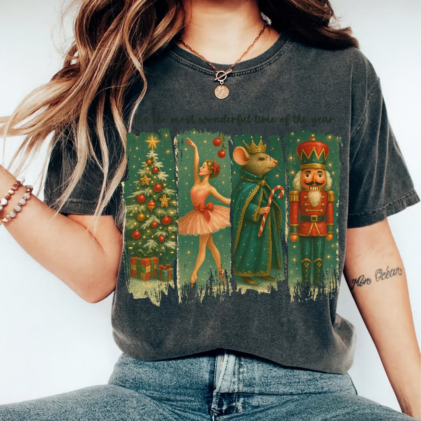 Christmas DTF Transfer – Nutcracker Ballerina Mouse King Ready to Press Iron On Heat Transfer for DIY Shirts 11780